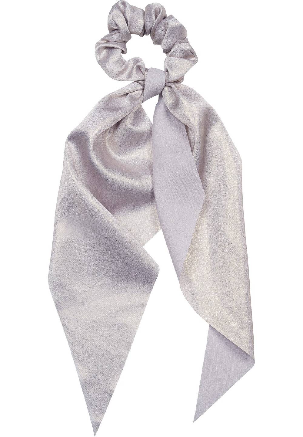 Stylebreaker Scrunchie Haargummi mit Schleife Glitzer