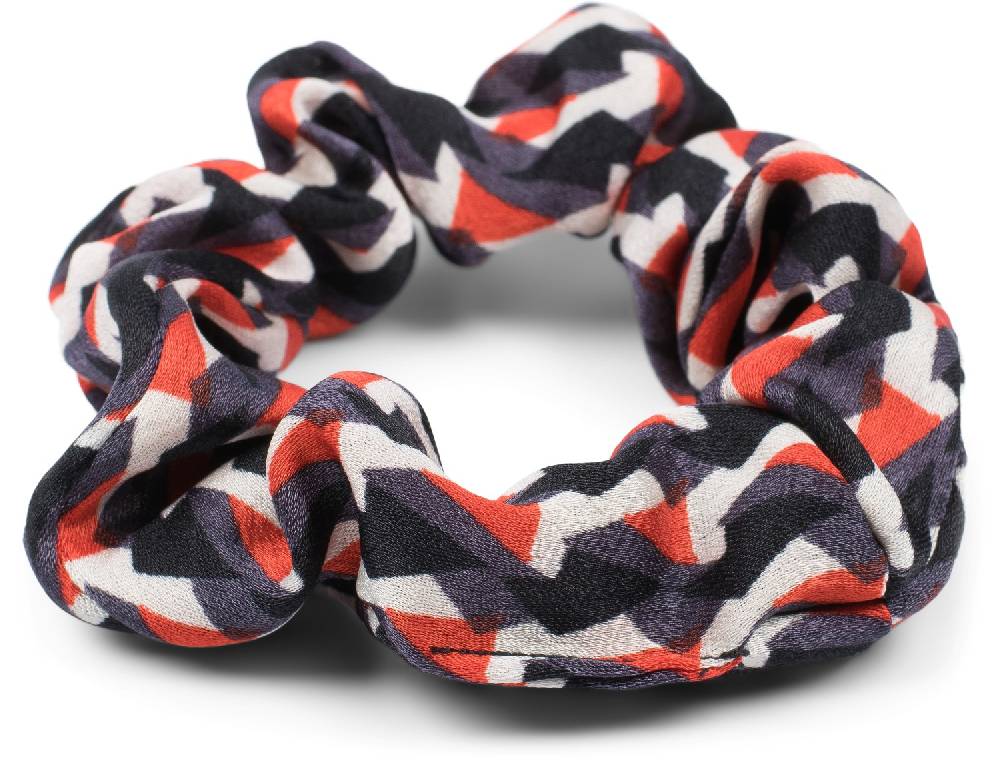 Stylebreaker Scrunchie Haargummi Retro Muster Mit Schleife