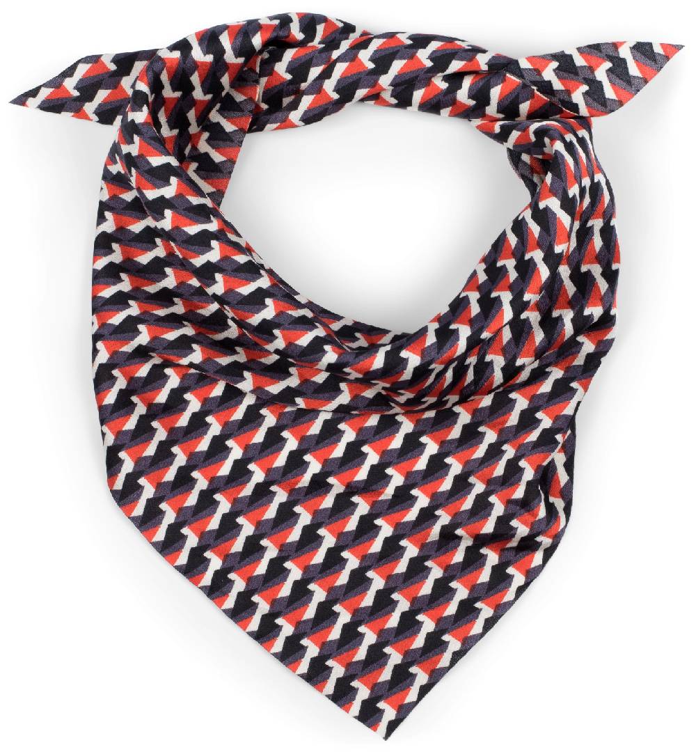 Stylebreaker Scrunchie Haargummi Retro Muster Mit Schleife