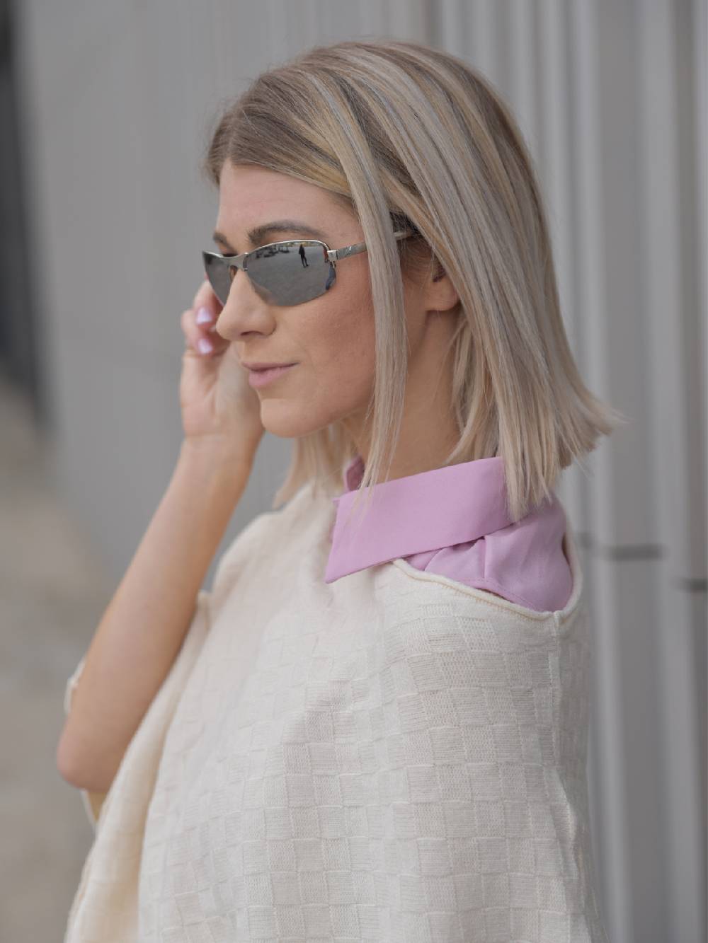 Stylebreaker Sonnenbrille Halbrand Mit Rechteckigen Gläsern