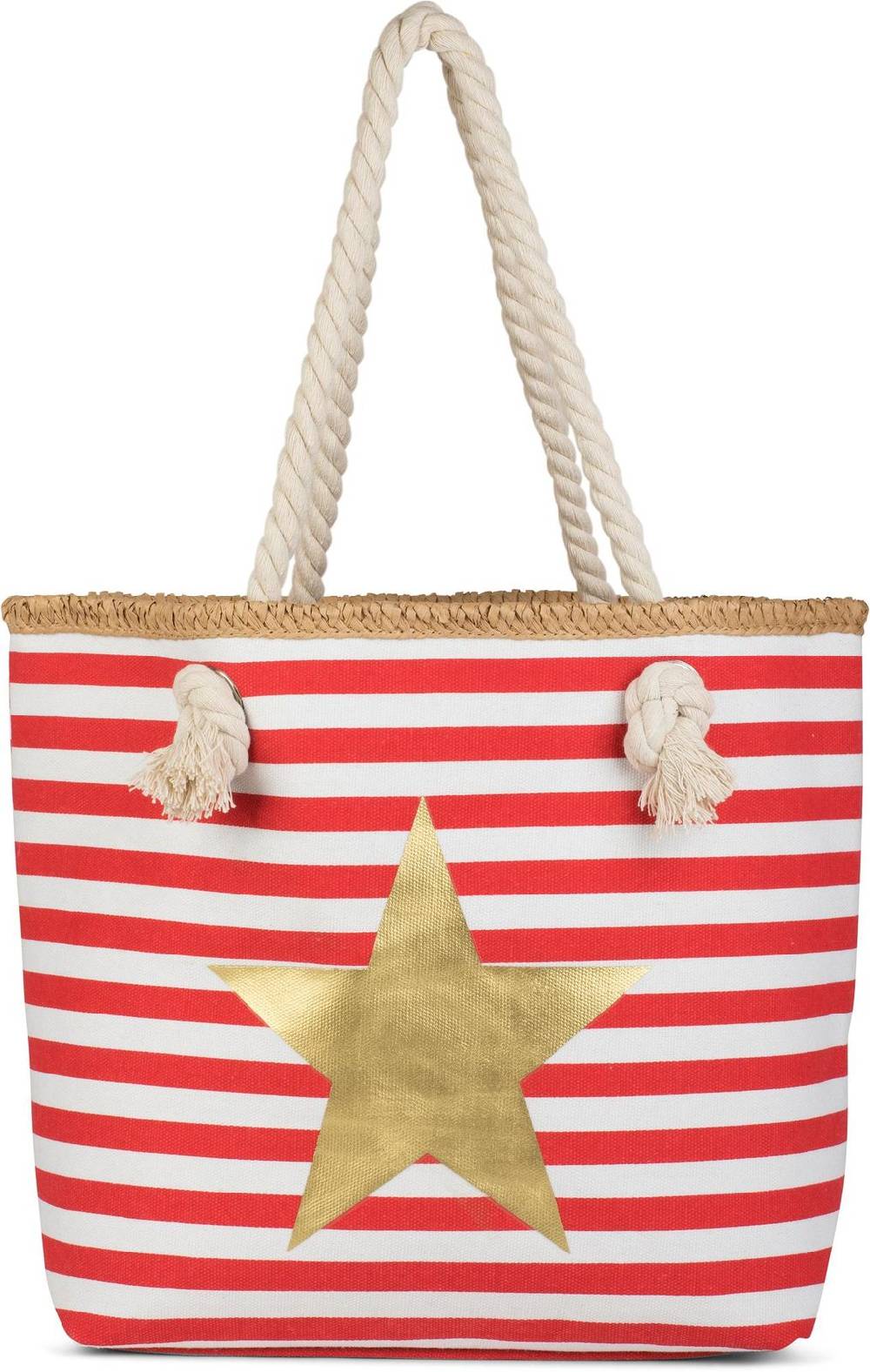 Stylebreaker Strandtasche mit breiten Streifen und Stern