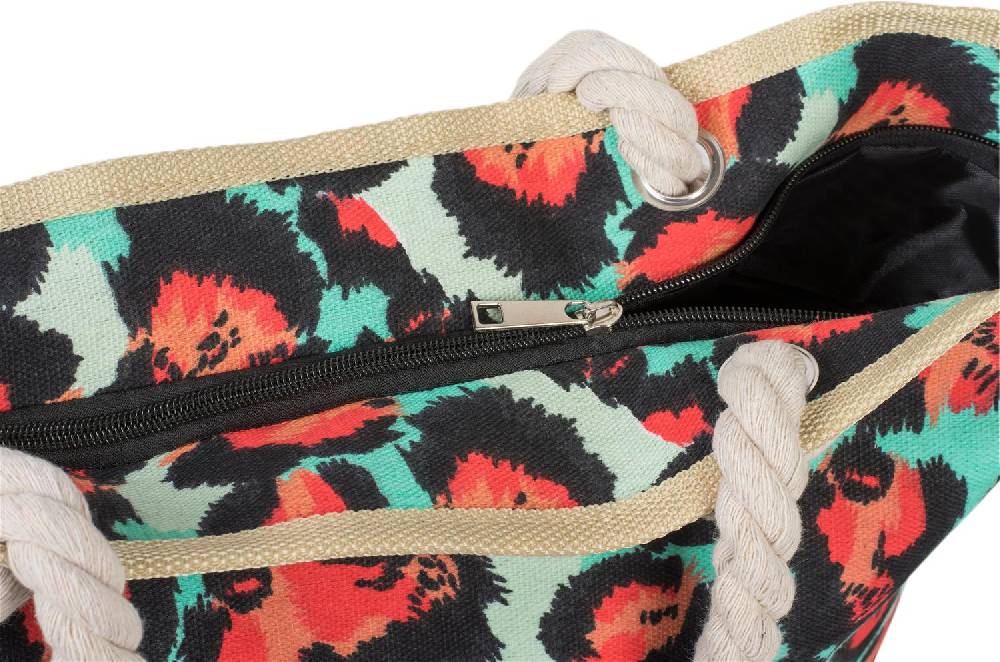 Stylebreaker Strandtasche Mit Buntem Leoparden Muster