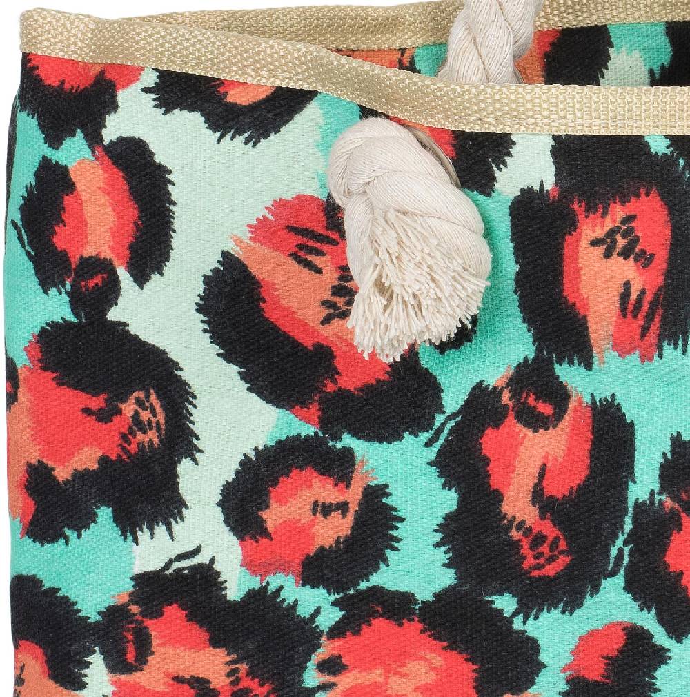Stylebreaker Strandtasche Mit Buntem Leoparden Muster
