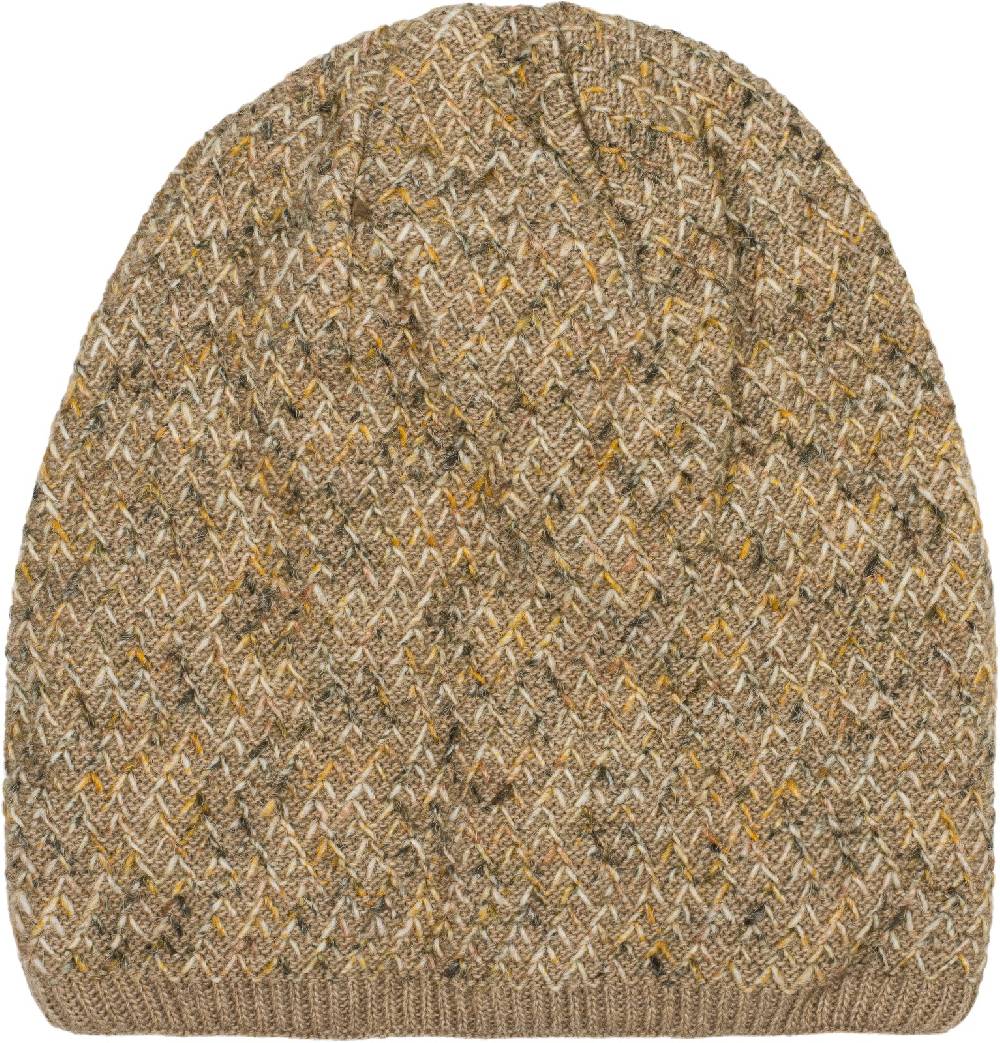 Stylebreaker Strick Beanie Mütze Dreieck Bunt mit Thermo-Fleece