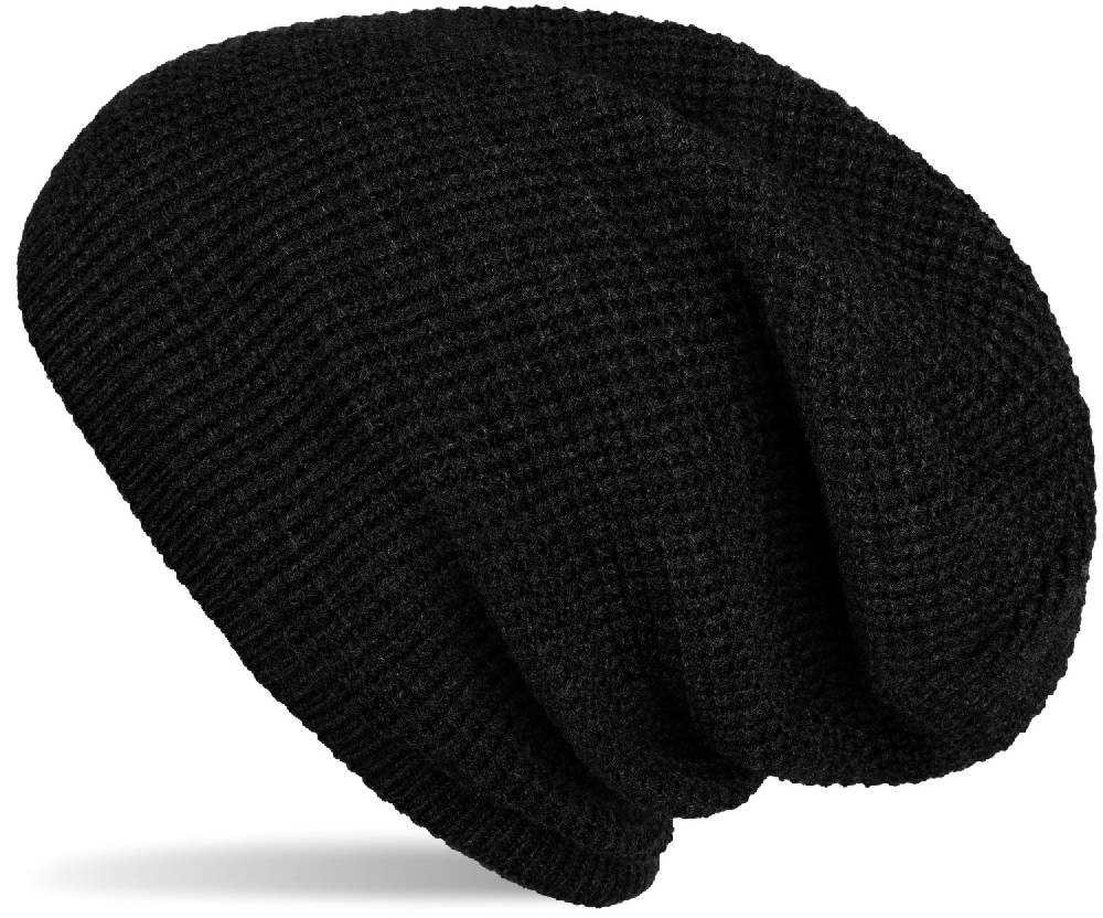 Stylebreaker Strick Beanie Mütze mit Karo Strickmuster