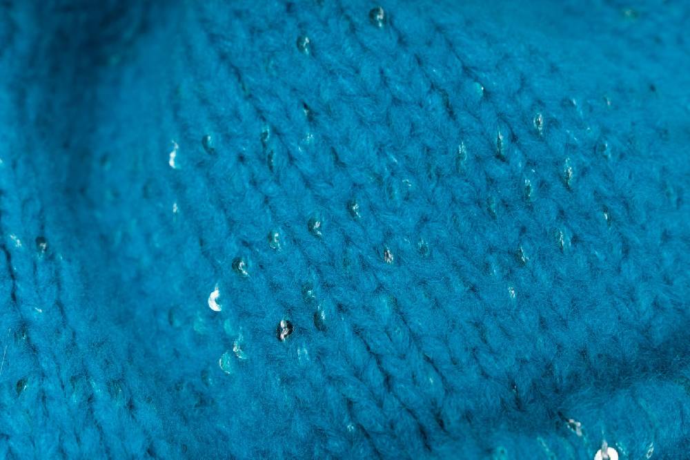 Stylebreaker Strick Bommelmütze Einfarbig Pailletten