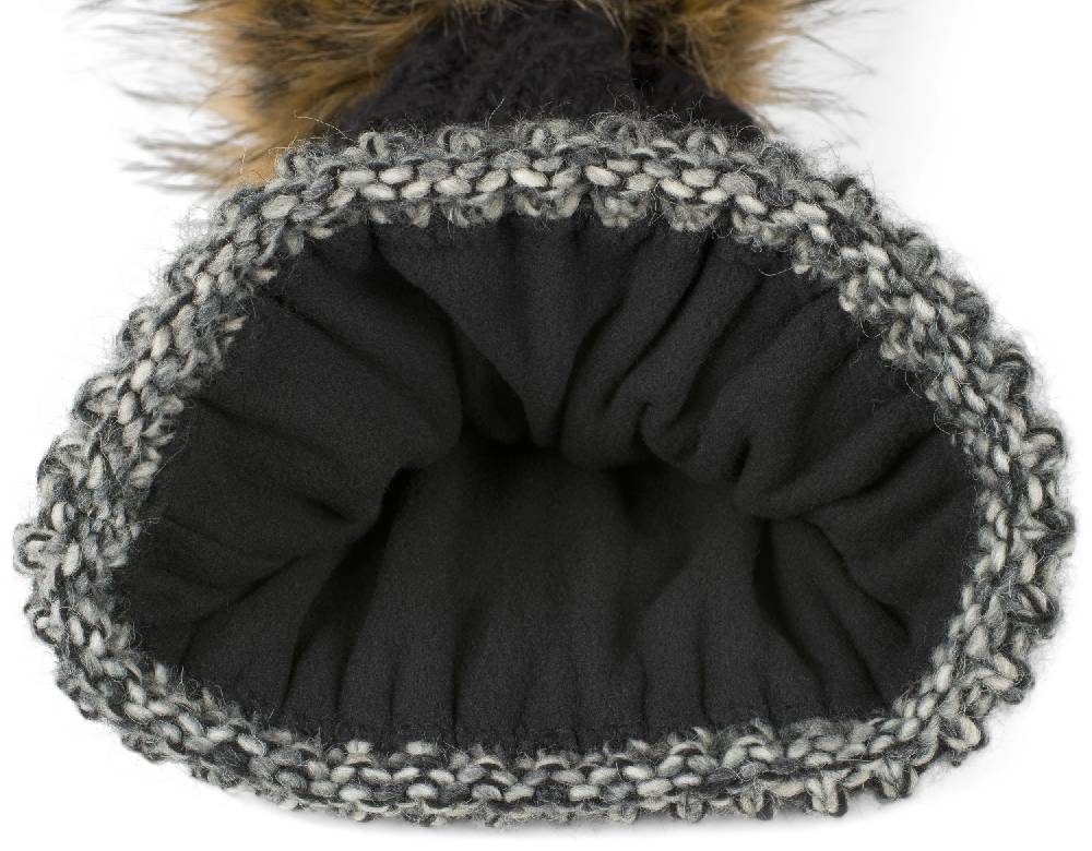 Stylebreaker Strick Bommelmütze Mit Bunt Gemusterte Krempe