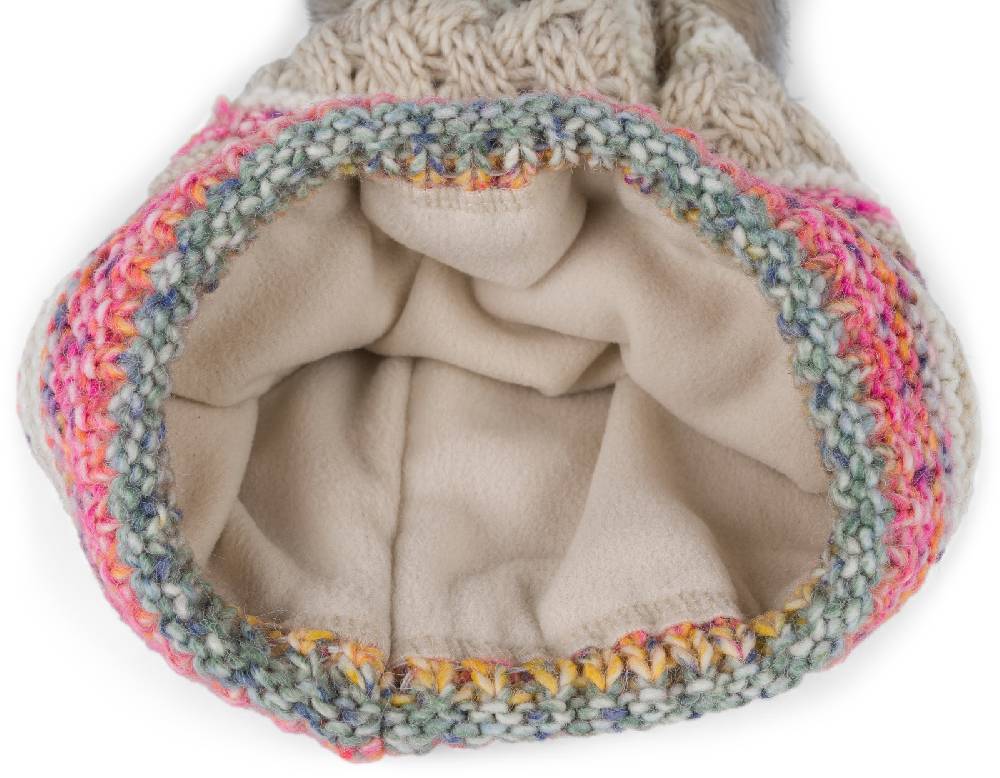 Stylebreaker Strick Bommelmütze Mit Buntem Mustermix