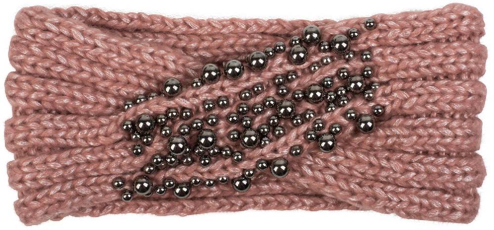 Stylebreaker Strick Stirnband mit Twist Knoten und silbernen Perlen