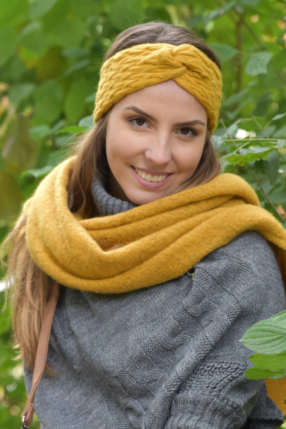 Stylebreaker Strick Stirnband Mit Zopfmuster Und Twist Knoten