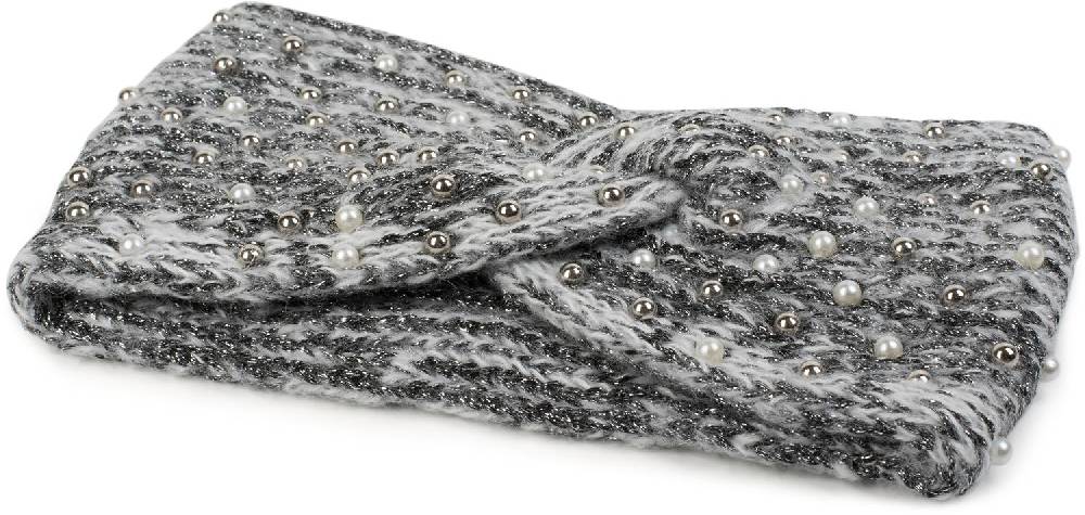 Stylebreaker Strick Stirnband Perlen Metallic Faden Und Knoten Detail