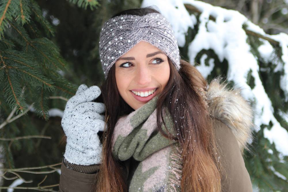 Stylebreaker Strick Stirnband Perlen Metallic Faden Und Knoten Detail