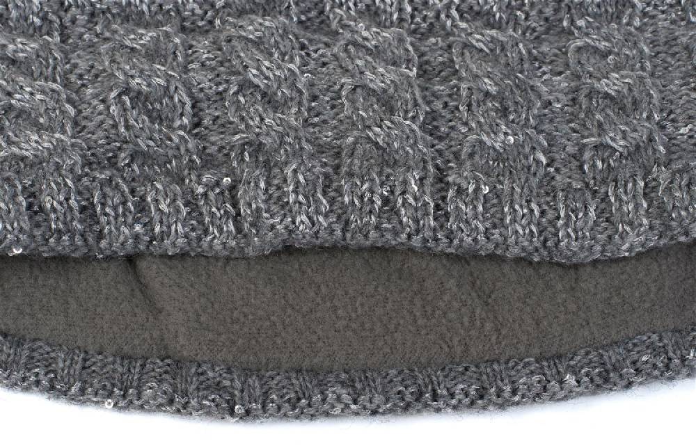 Stylebreaker Strick Stirnband Zopfmuster Pailletten