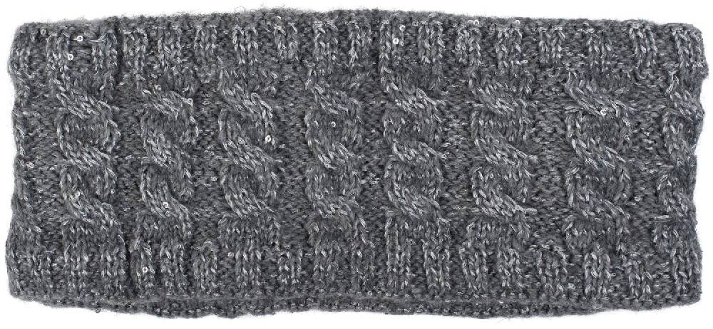 Stylebreaker Strick Stirnband Zopfmuster Pailletten