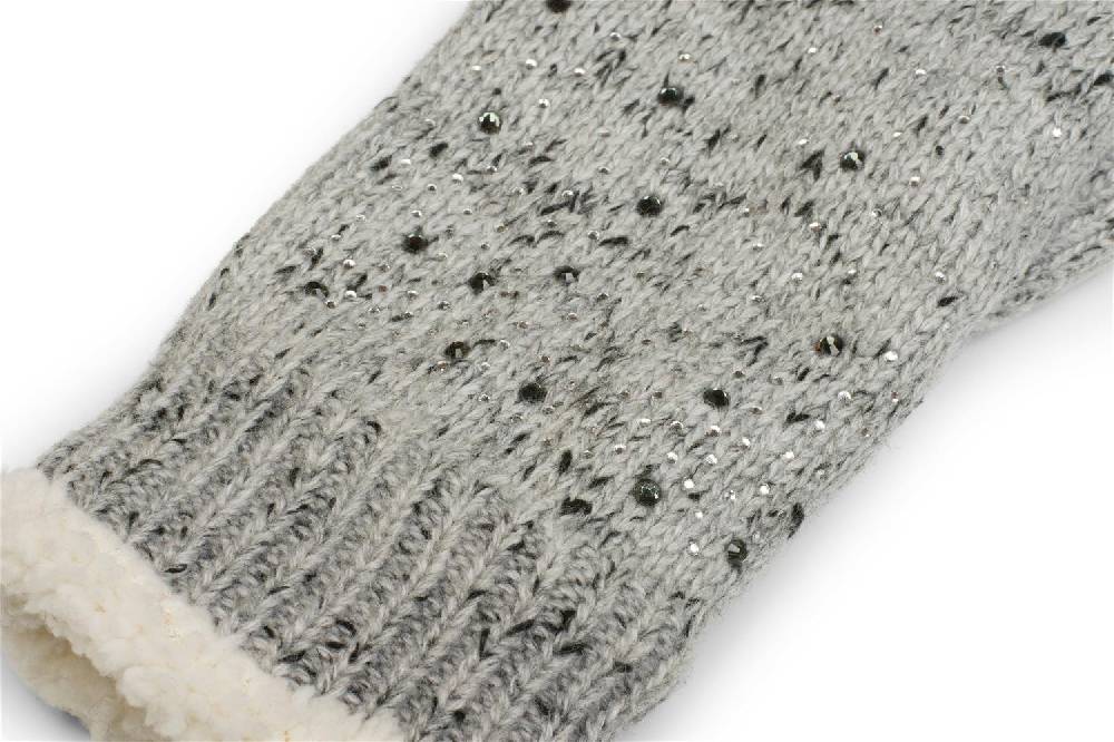 Stylebreaker Strickhandschuhe Mit Strass Und Fleece