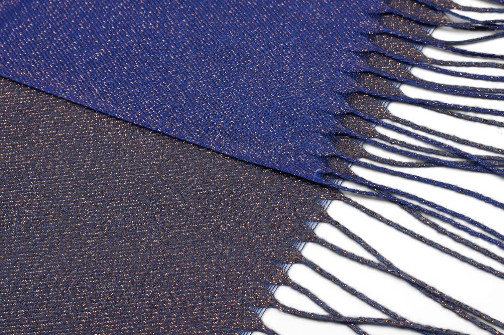 Stylebreaker 2-Farbiger Glitzer Schal Mit Fransen