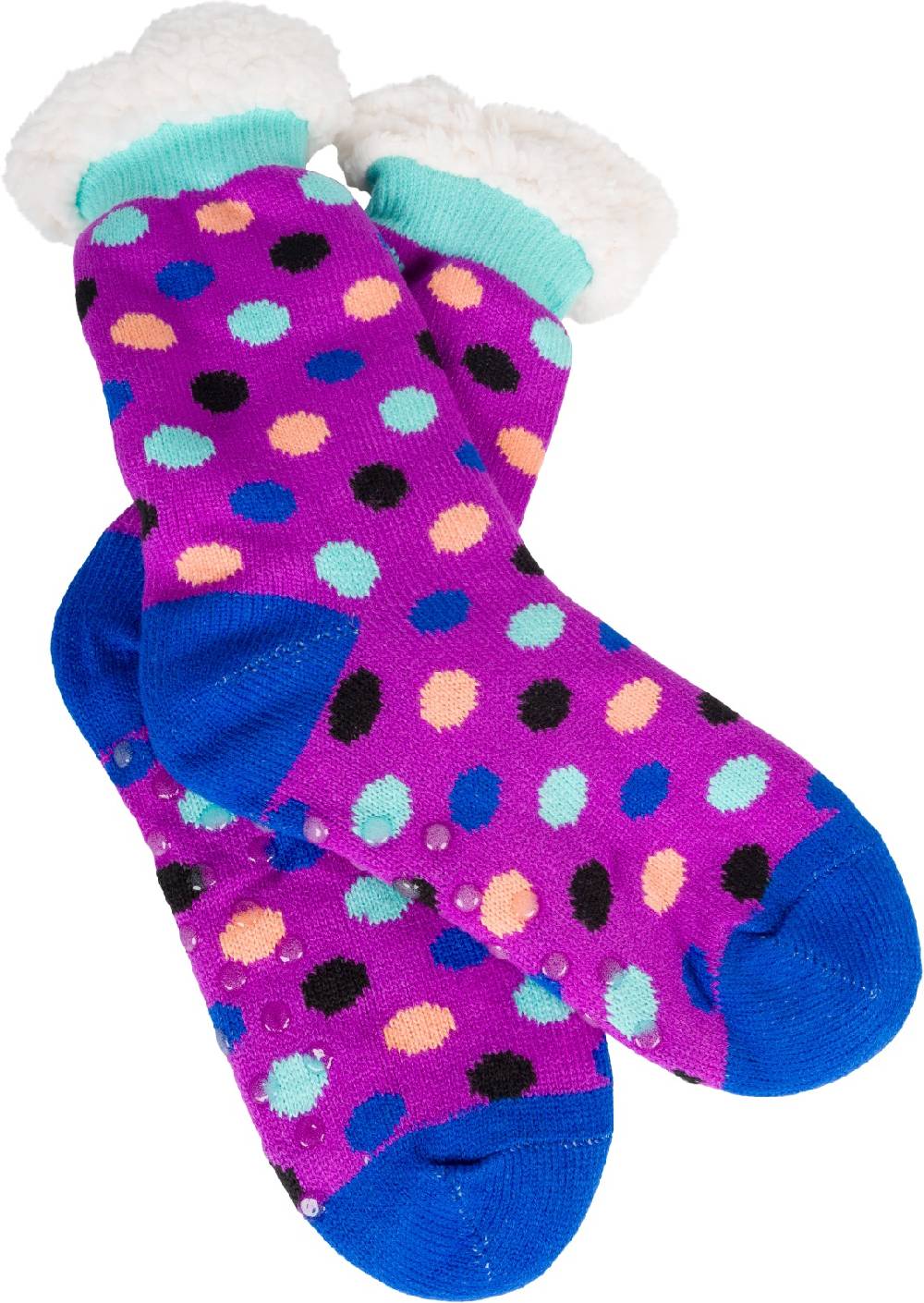 Stylebreaker ABS Kuschelsocken Punkte Muster