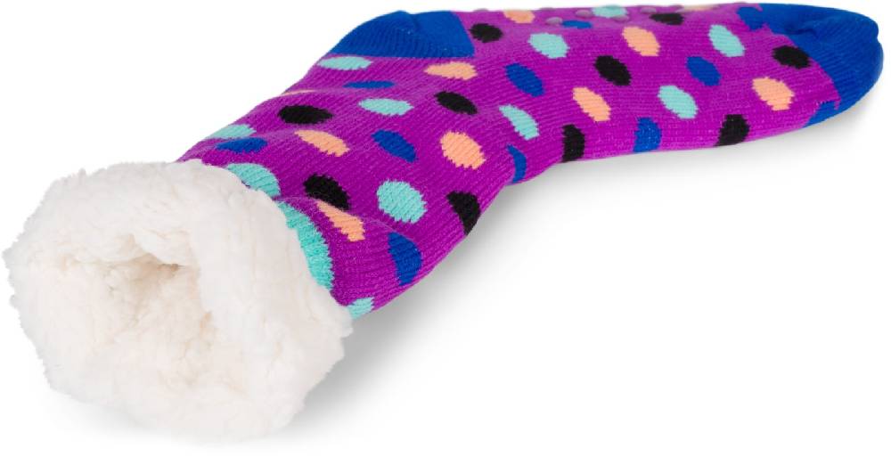 Stylebreaker ABS Kuschelsocken Punkte Muster