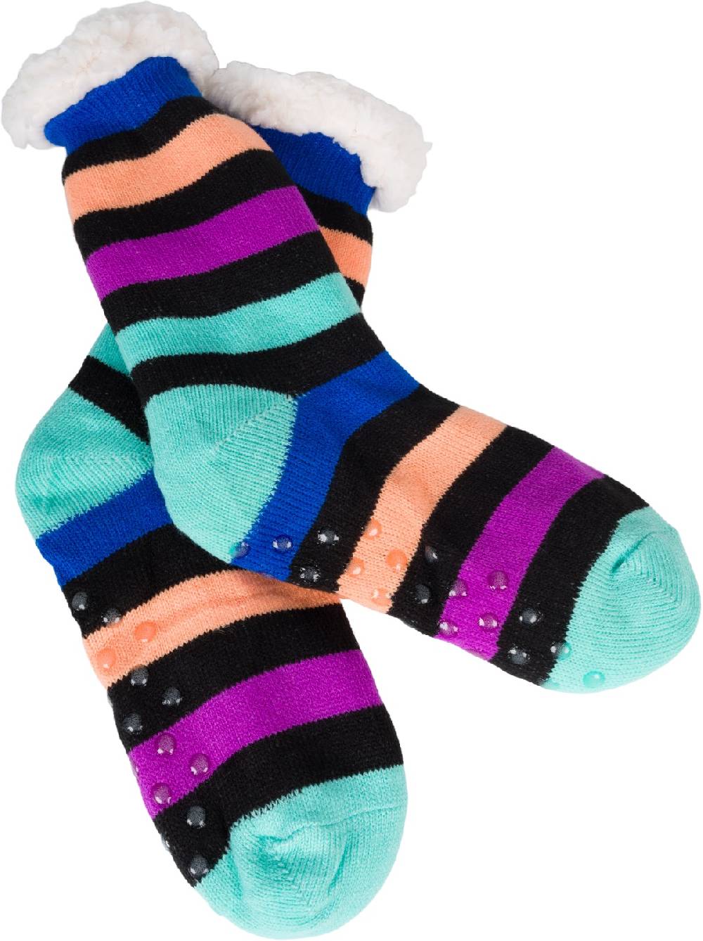 Stylebreaker ABS Kuschelsocken Streifen Muster