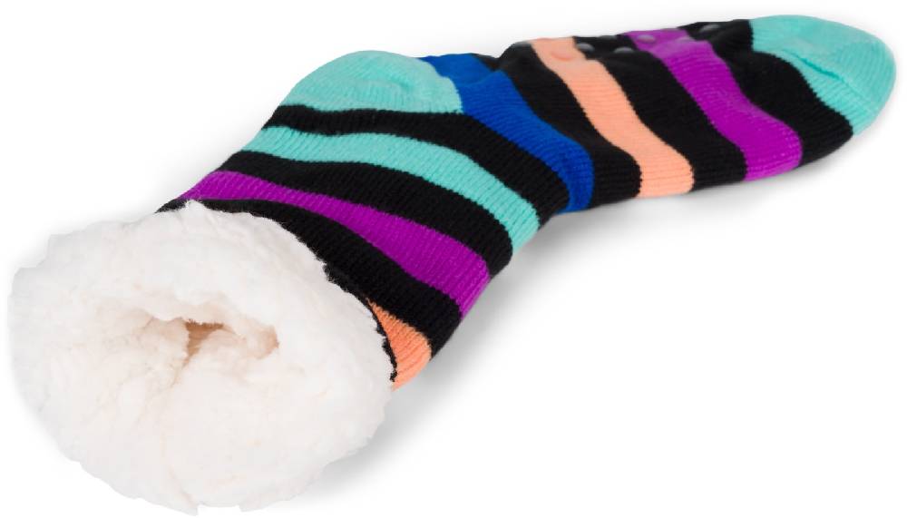 Stylebreaker ABS Kuschelsocken Streifen Muster