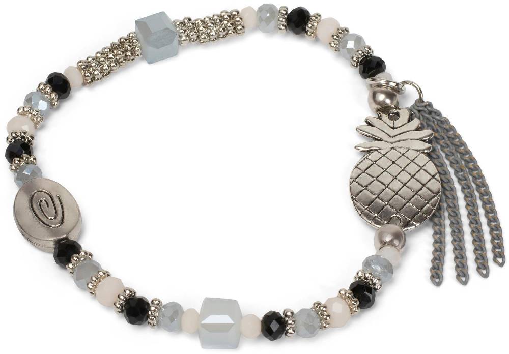 Stylebreaker Armband mit Perlen, Ananas und Kette