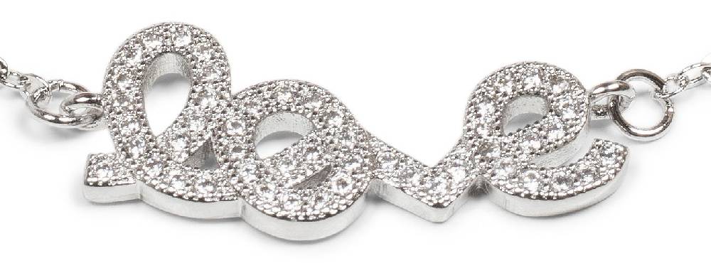 Stylebreaker Armkette Mit Strass Element 'love'