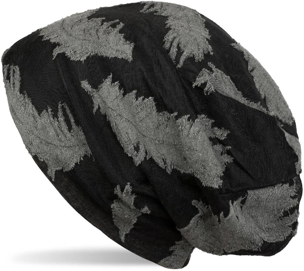 Stylebreaker Beanie mit Feder Muster