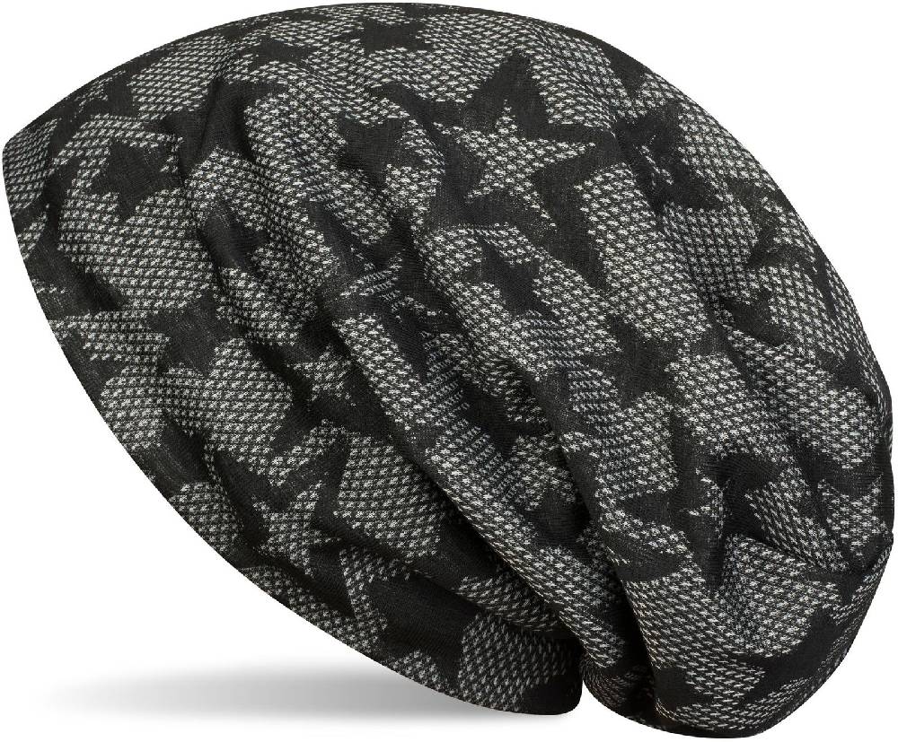 Stylebreaker Beanie mit Stern Print gemustert