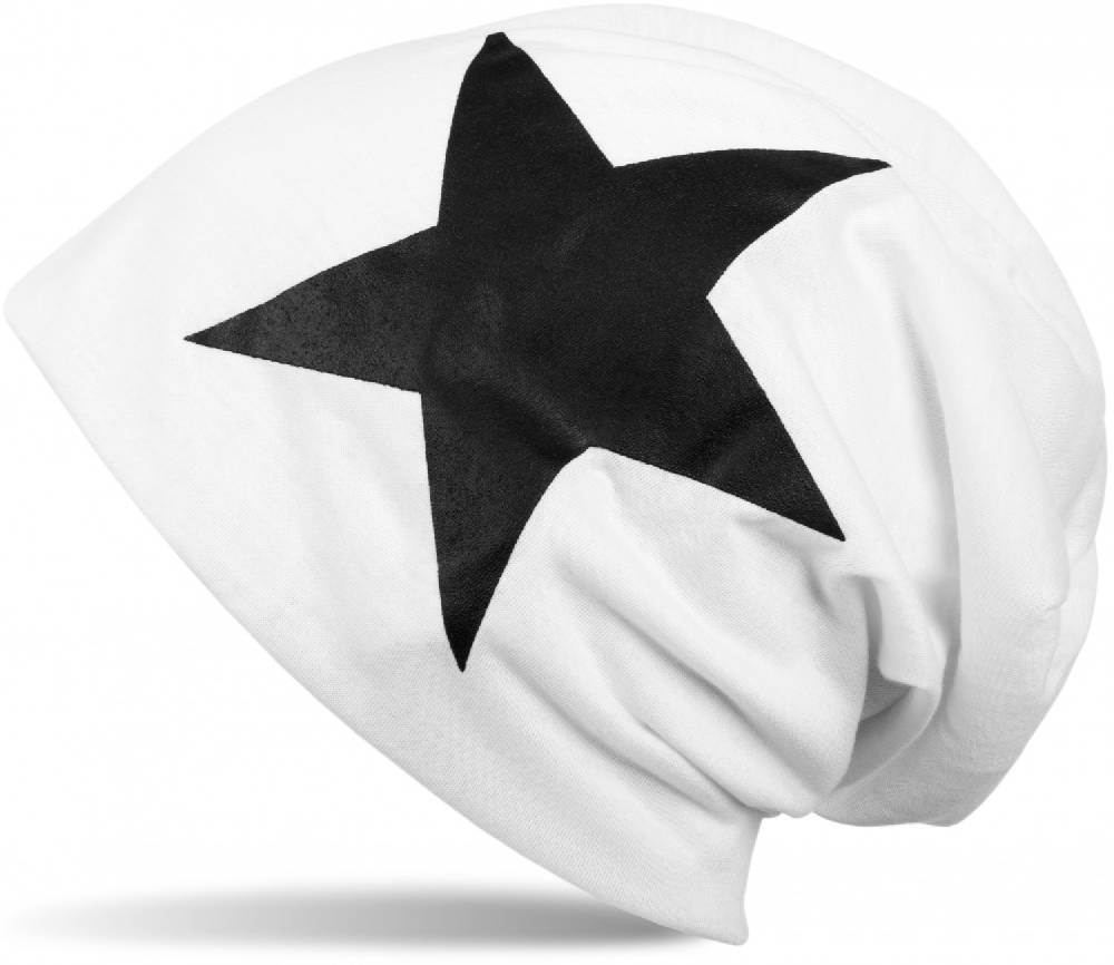 Stylebreaker Beanie mit Stern Print