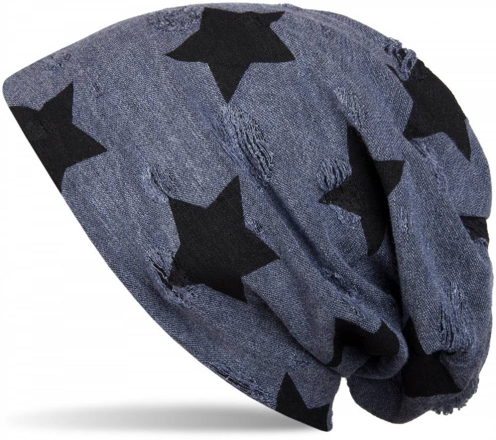 Stylebreaker Beanie mit Sterne & Punkte Muster