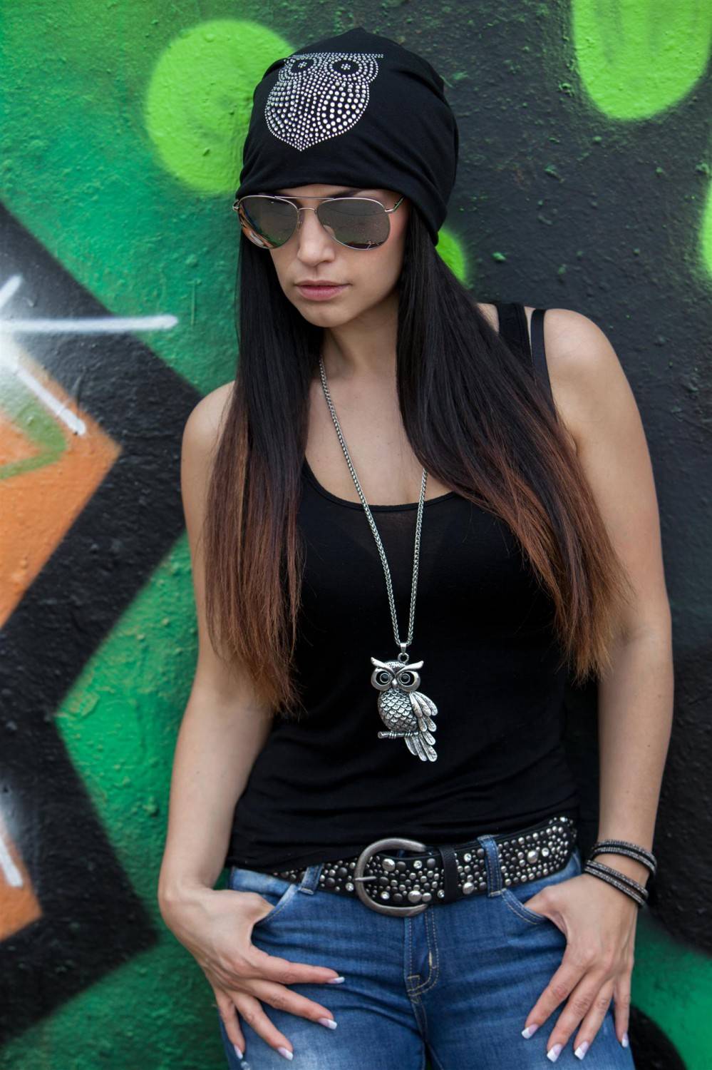 Stylebreaker Beanie Mit Strass Eulen Applikation