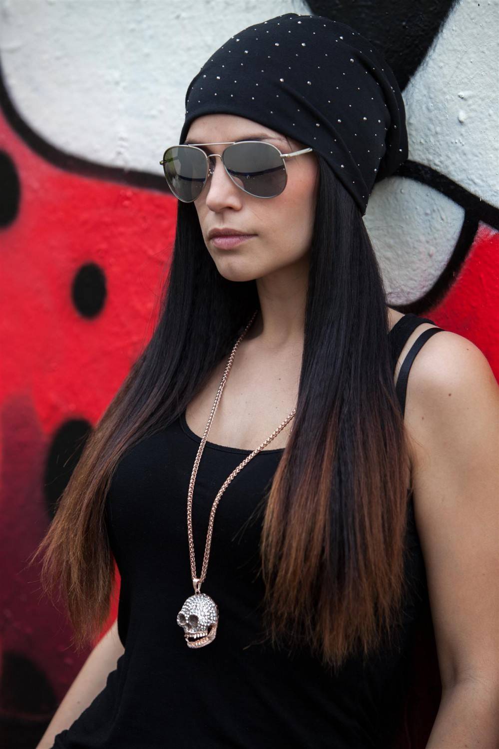 Stylebreaker Beanie Mit Strass Nieten Applikation