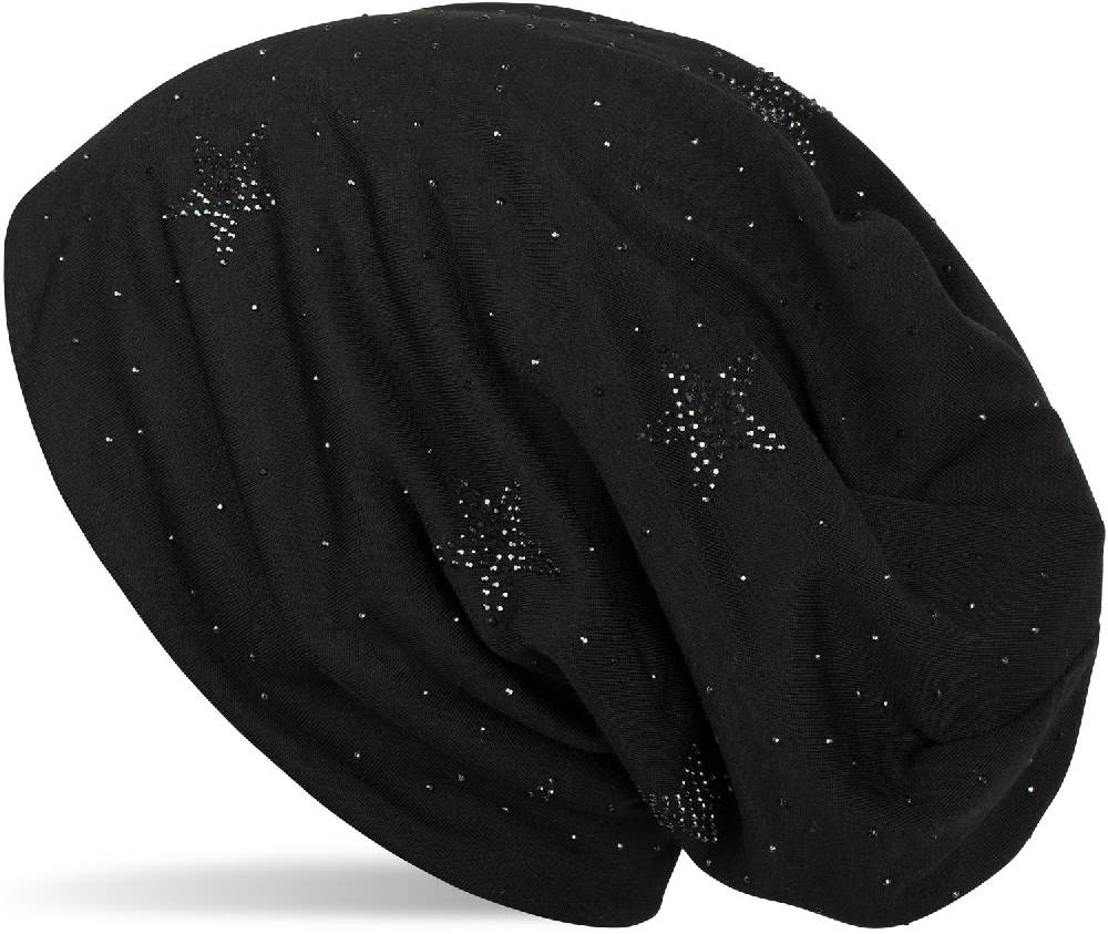 Stylebreaker Beanie mit Strass Sterne
