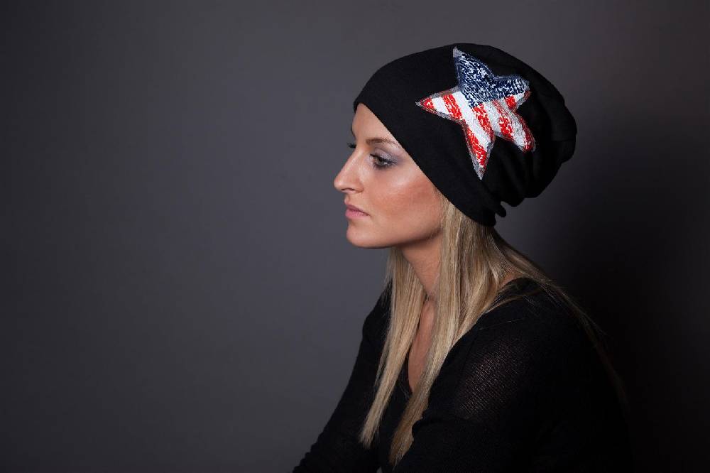 Stylebreaker Beanie Mit USA Pailletten Stern