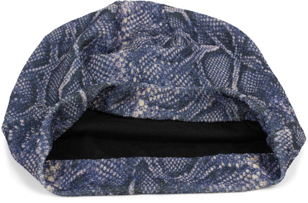 Stylebreaker Beanie Mütze Glitzer Schlangen Muster