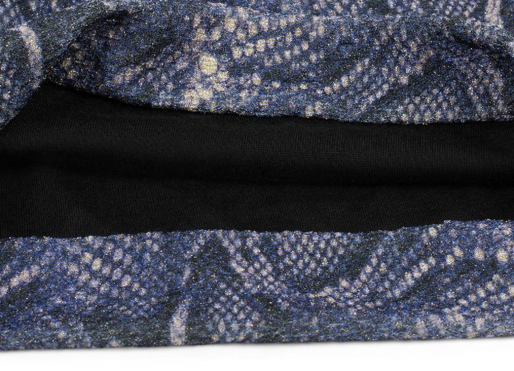 Stylebreaker Beanie Mütze Glitzer Schlangen Muster