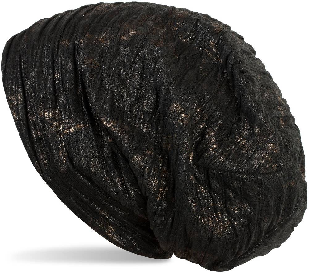 Stylebreaker Beanie Mütze im Antik Metallic Look