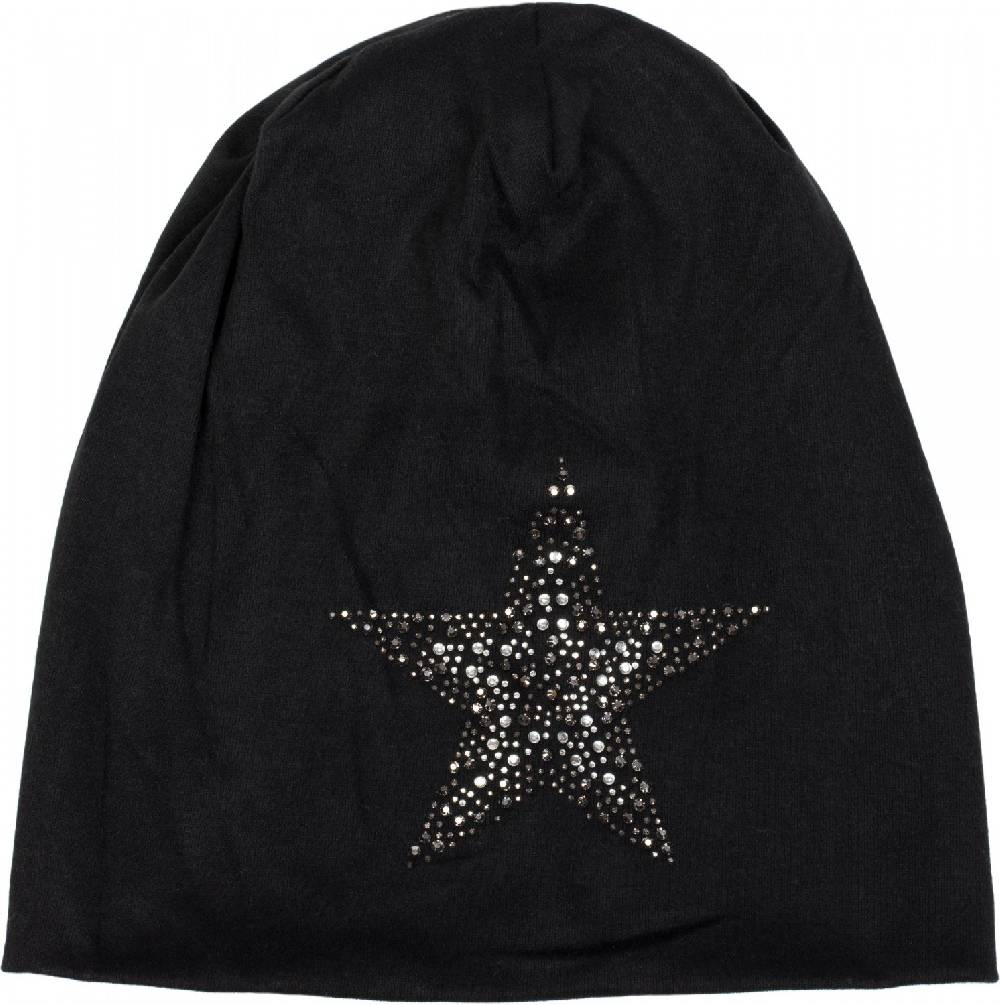 Stylebreaker Beanie Mütze Mit Strass Nieten Stern