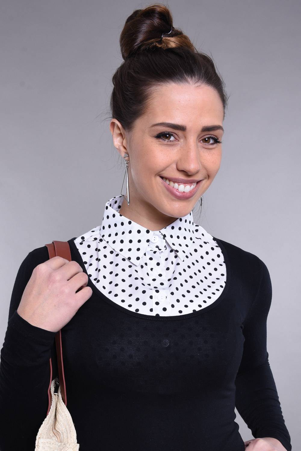 Stylebreaker Blusenkragen Mit Punkte Muster