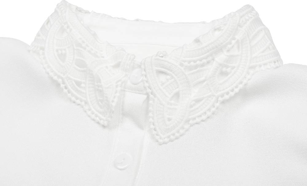 Stylebreaker Blusenkragen Mit Spitzenkragen