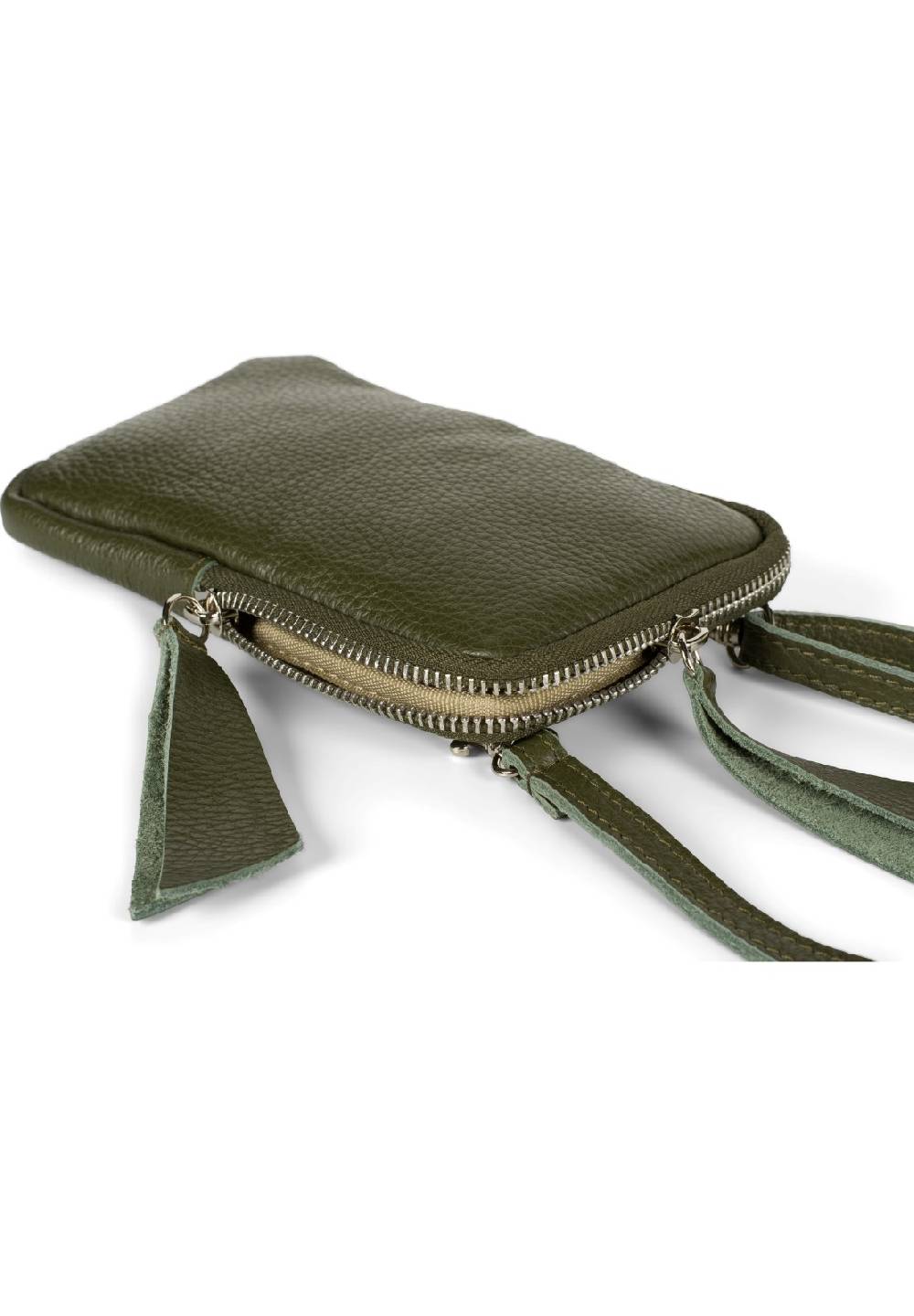 Stylebreaker Echtleder Handy Umhängetasche