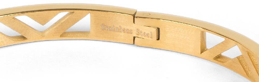 Stylebreaker Edelstahl Armreif Mit Dreieck Muster