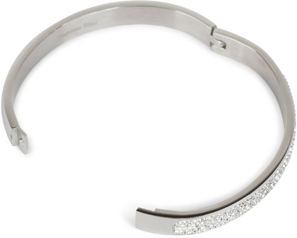 Stylebreaker Edelstahl Armreif Mit Strass