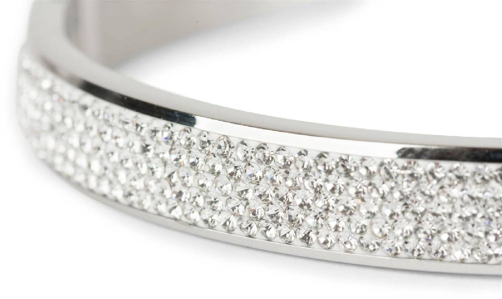 Stylebreaker Edelstahl Armreif Mit Strass