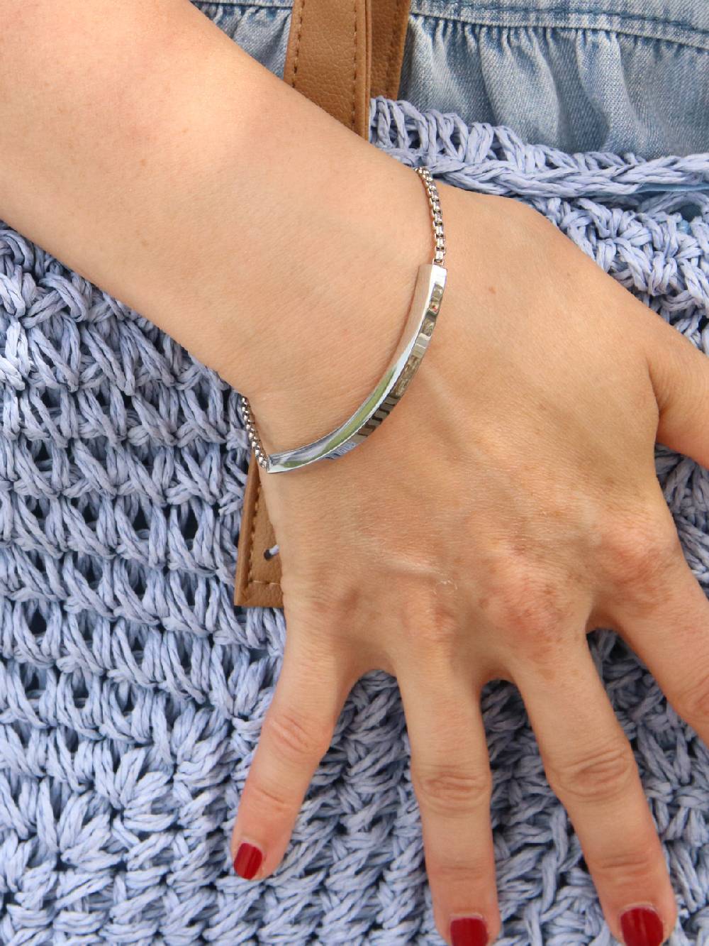 Stylebreaker Edelstahl Slider Armband