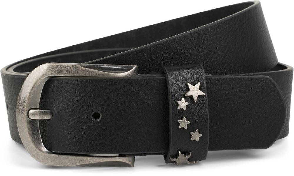 Stylebreaker Einfacher Gürtel mit Stern Nieten