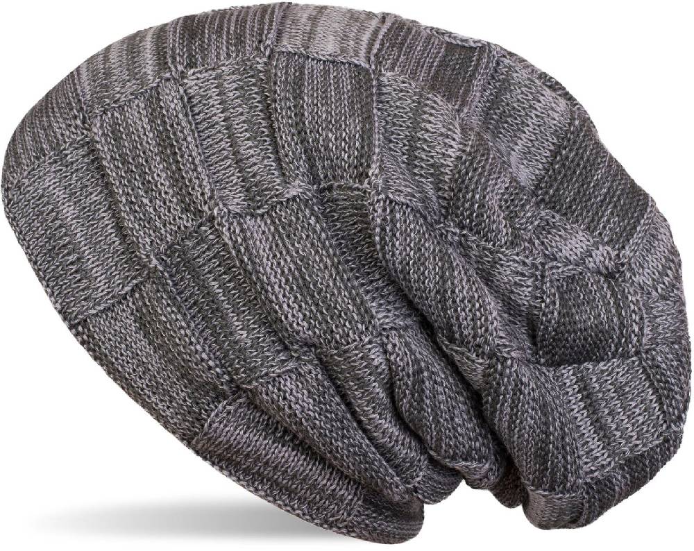 Stylebreaker Feinstrick Beanie mit Karo Strick