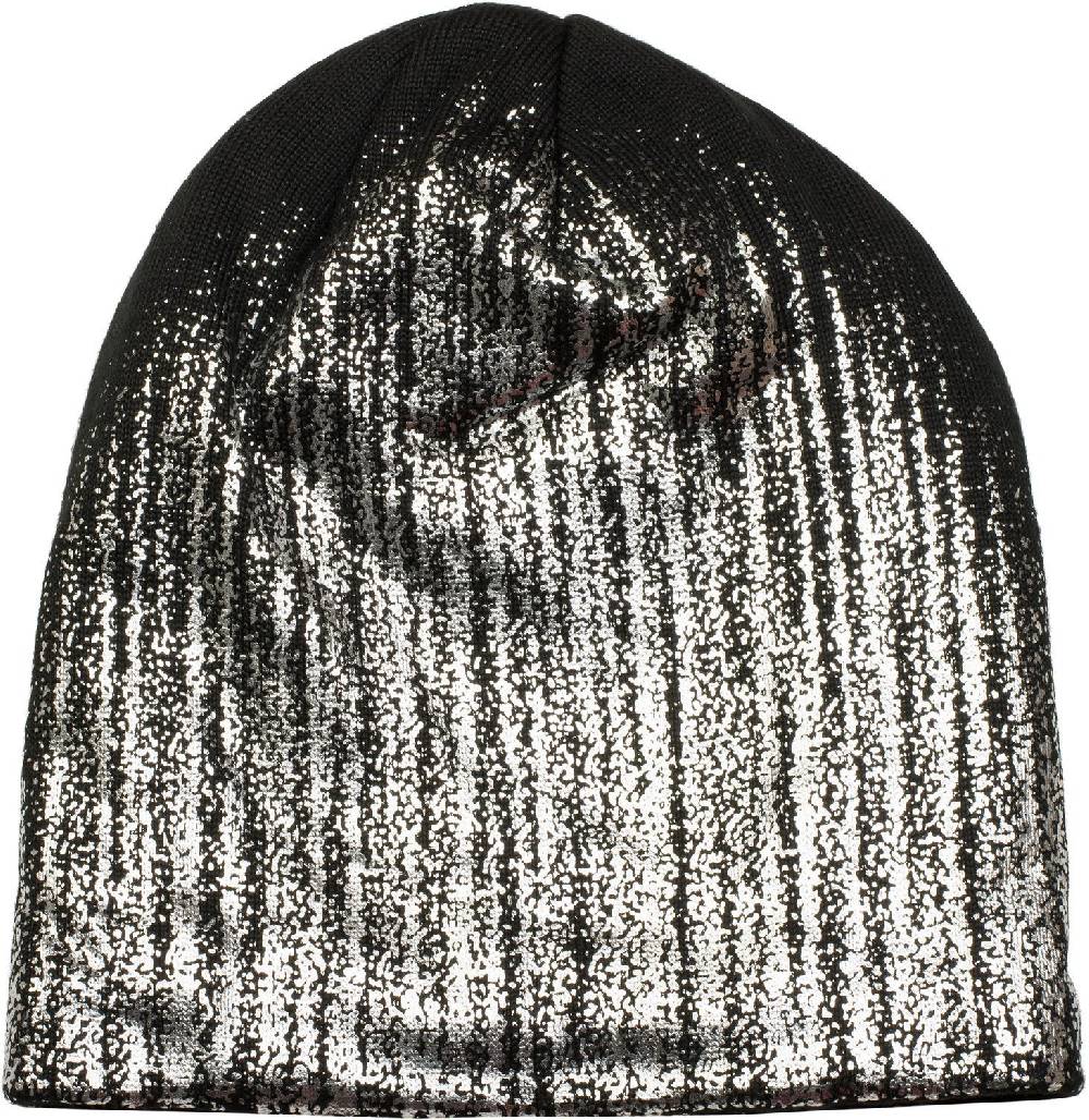Stylebreaker Feinstrick Beanie Mit Metallic Print