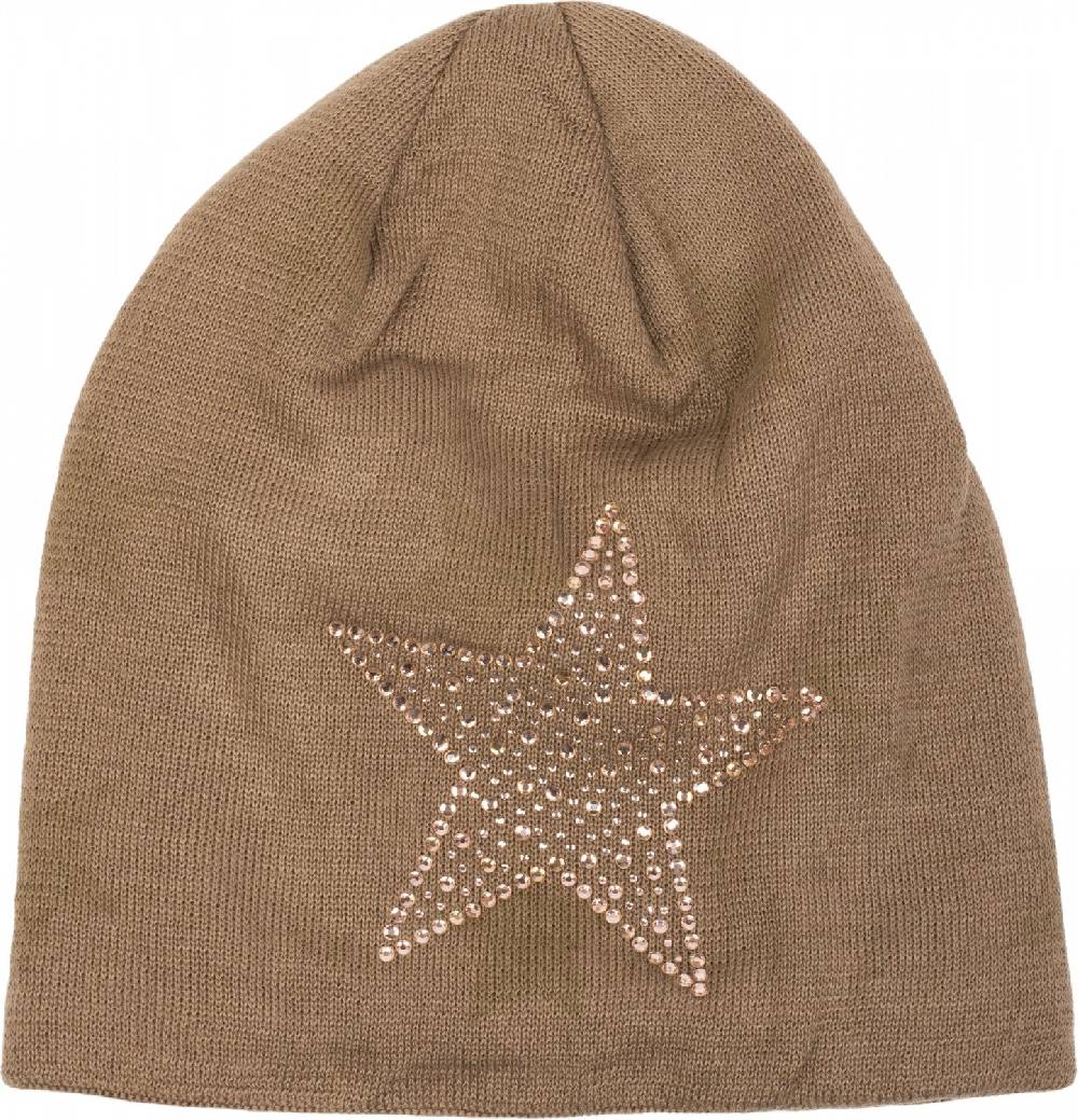 Stylebreaker Feinstrick Beanie Mit Strass Stern