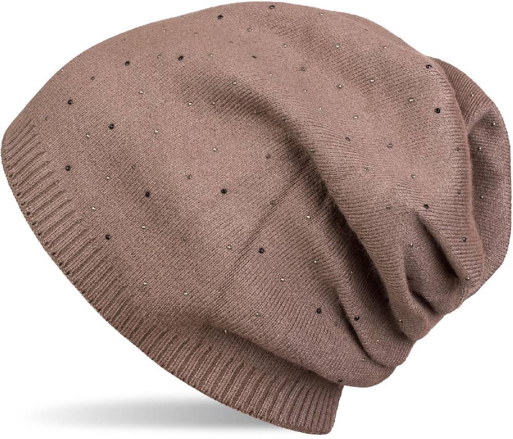 Stylebreaker Feinstrick Beanie mit Strass